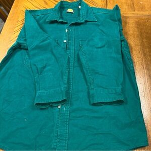 VTG Green Cabelas Heavyweight 100% Cotton Made in USA shirt size XL